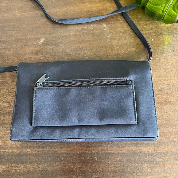 Rosetti Vintage Dark Navy Satin Shoulder Bag - Picture 2 of 10